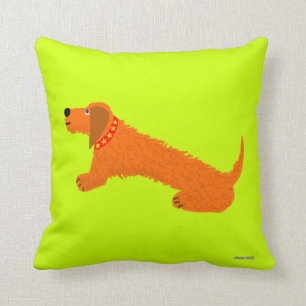 Art Cushion: Dachshund Dog. Sausage Dog. Digory Throw Pillow