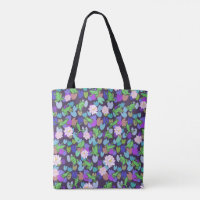 Art Cute Frog Bleu Foncé Et Sac fourre-tout Nénuph