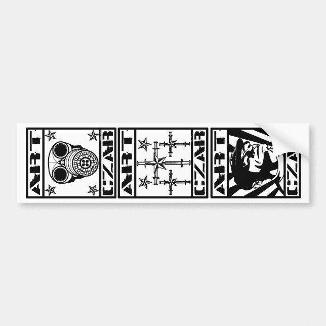 Art Czar - 3 way Bumper Sticker #1 (Front)