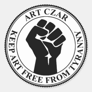 Art Czar - Sceau de poing - Sticker rond