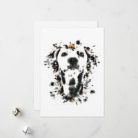 Art Dalmatian Watercolor, Cute Dalmatian Dog Face