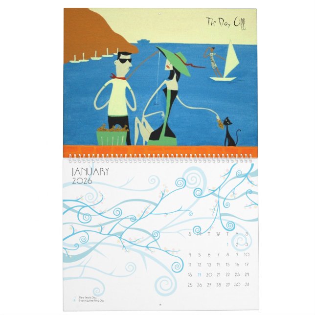 Art de calendrier par le Maya Dvalishvili (Jan 2026)