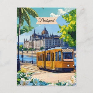 Art de carte postale de voyage à Budapest, carte p