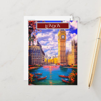 Art de carte postale de voyage à Londres, Art de v