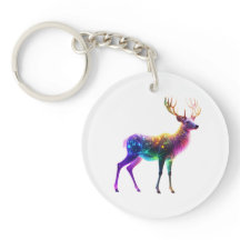 Art de cerf néon vibrant et mignon