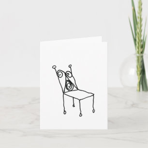 Art de chaise plié en dessin linéaire