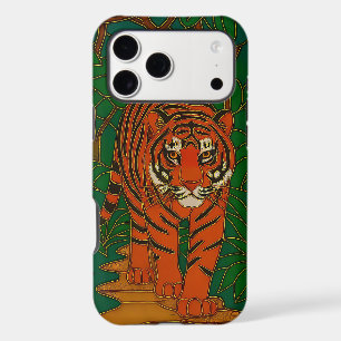 Art de cloisonné Tigre sur le chemin de la jungle