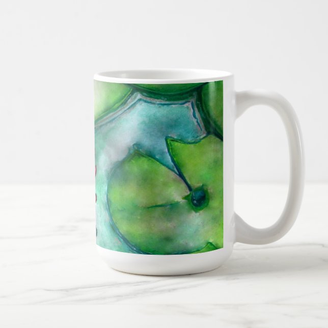 art de couleur d'eau sur une tasse (Droite)