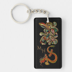 Art de dragon chinois orné métallisé