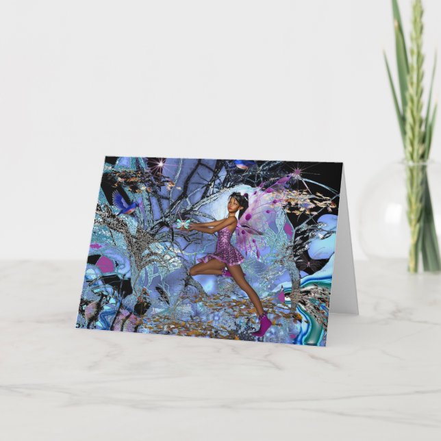 Art de fantasy de carte Fée Violette (Devant)