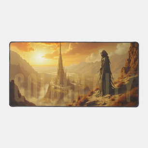 Art de fantasy sci-fi futuriste de la ville dorée