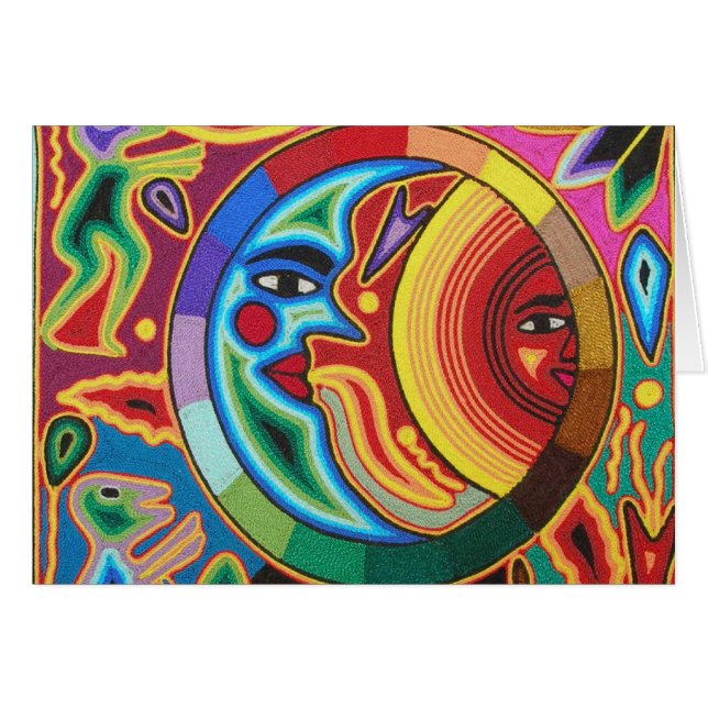 Art de ficelle de Huichol du Mexique (Devant horizontal)