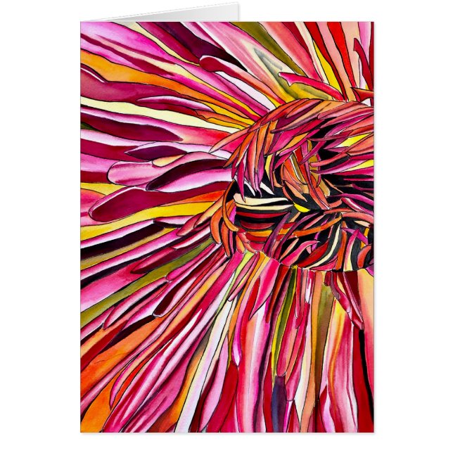 art de fleur d'aquarelle de chrysanthème (Devant)