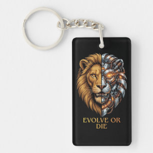 Art de gym motivant Lion Cyborg Évoluer ou Mourir