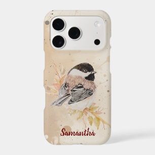 Art de l'oiseau mésange au style aquarelle mignon