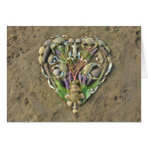 Art de nature de coeur de rivage