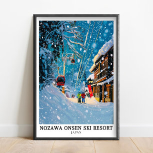Art de Nozawa Onsen - Affiche de Nozawa Onsen -Noz