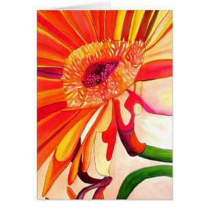 Art de peinture à l'aquarelle de fleurs de Gerbera