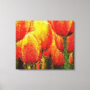Art de peinture Tulipe Abstraite - Toile enveloppé