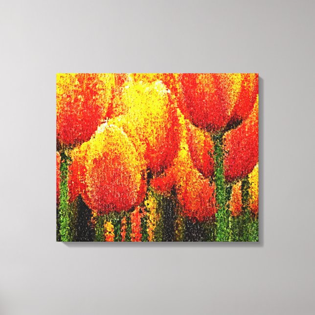 Art de peinture Tulipe Abstraite - Toile enveloppé (Recto)