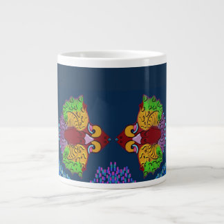 Art de poisson abstrait en écriture thaïe | Mug gé
