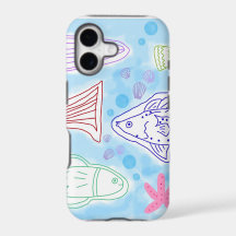 Art de poissons au bord de la mer