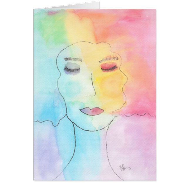 Art de portrait d'aquarelle de "confiance" (Devant)
