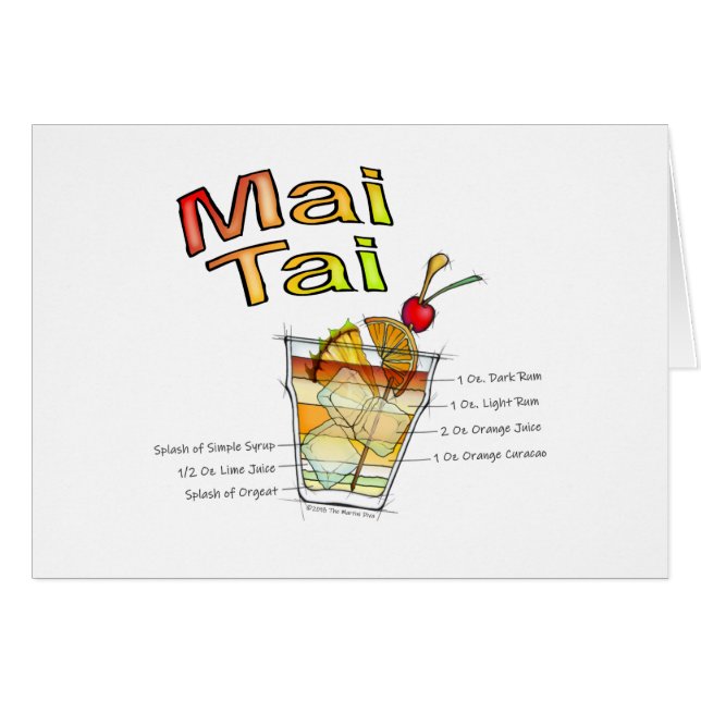 ART DE RECETTE DE COCKTAIL DE L'AMI TAI (Devant horizontal)