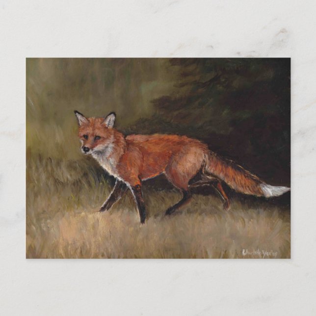 Art de renard rouge  Carte postale (Devant)