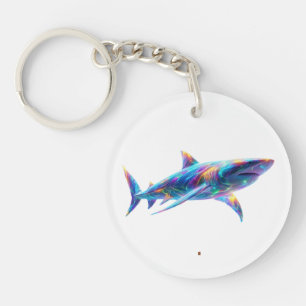 Art de requin lumineux coloré – Animal néon de l'o