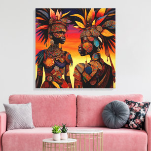 Art de toile de femme africaine
