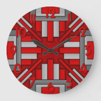 Art Deco 1920's Geometric Red-Grey