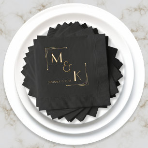 Art Deco 1920s Wedding Foil Napkins