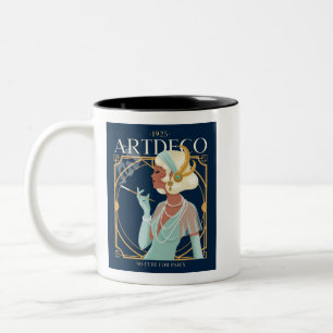 Art Deco 1925 Two-Tone Coffee Mug