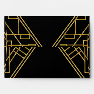Art Deco 20's Gold & Black Gatsby Card Envelopes
