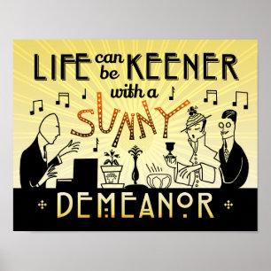Art Déco 20s Retro Sunny Demeanor Inspirational