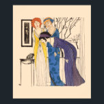 Art Deco 3 Paul Poiret Dresses by Paul Iribe Poster<br><div class="desc">This is a digitally enhanced print of a vintage 1908 Paul Iribe Art Deco fashion illustration of three Paul Poiret dresses. You can customize the background colour.</div>