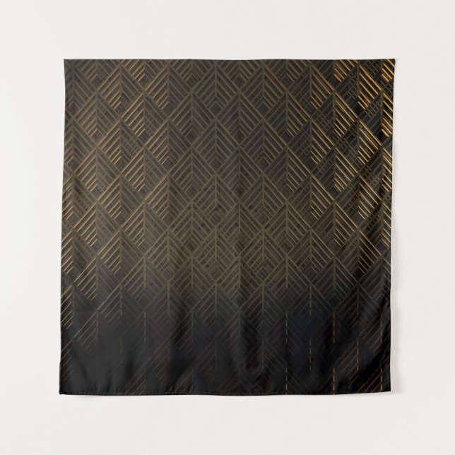 Art Deco 3D Illustration Background Tapestry (Front)