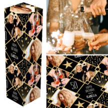 Art Deco 50th Birthday Custom Age Photos Gift