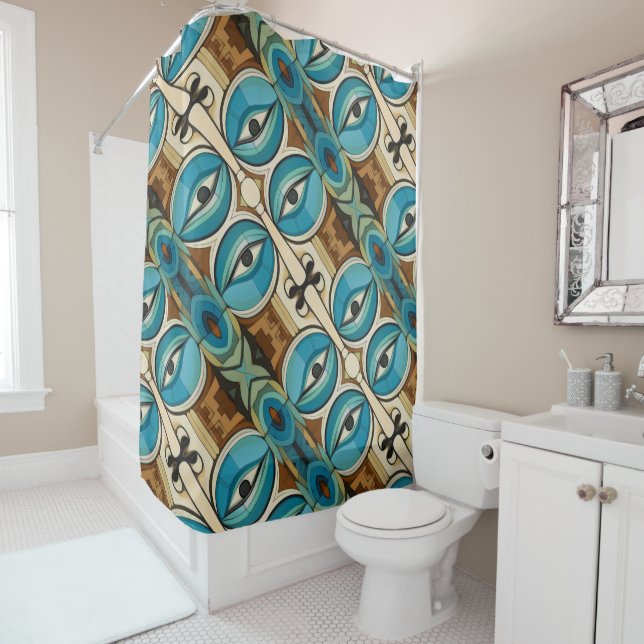 Art Deco Abstract Eyes pattern (In Situ)