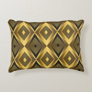 Art Deco: Abstract Geometric Background Accent Pillow