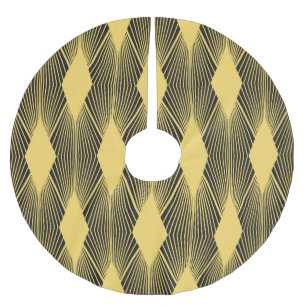 Art Deco Abstract Geometric Background Brushed Polyester Tree Skirt