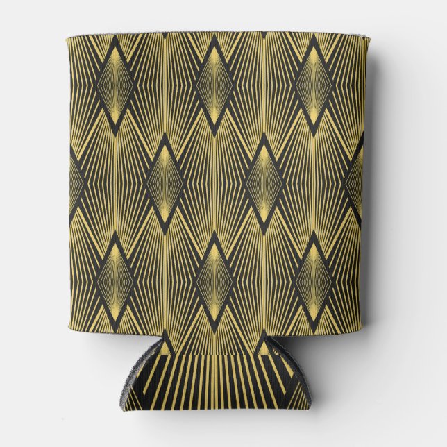 Art Deco, abstract, geometric background. Can Cooler (Front)