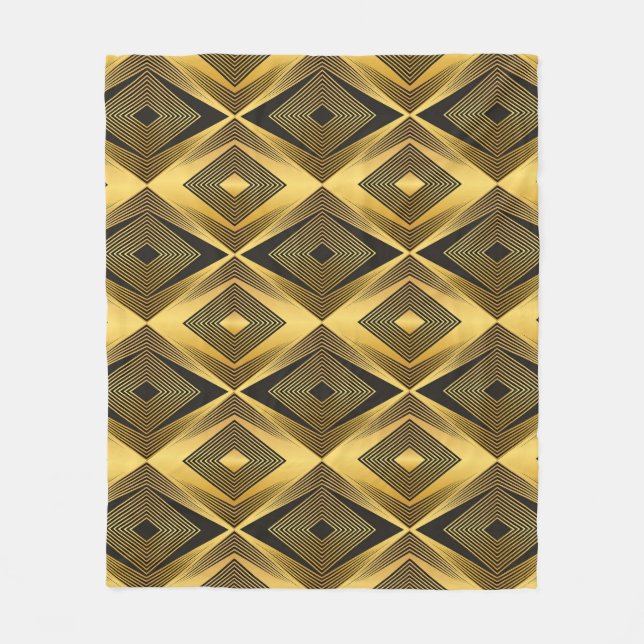 Art Deco: Abstract Geometric Background Fleece Blanket (Front)