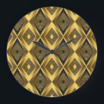 Art Deco: Abstract Geometric Background Large Clock<br><div class="desc">Abstract geometric background.Art Deco. Dive into abstract geometric beauty with an Art Deco touch. Immerse yourself in an abstract geometric wonderland – an Art Deco symphony of lines and shapes that dances with modern allure. pattern, background, abstract, texture, illustration, white, line, blue, geometric, colourful, modern, triangle, shape, futuristic, decoration, polygon,...</div>