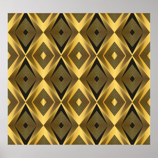 Art Deco: Abstract Geometric Background Poster