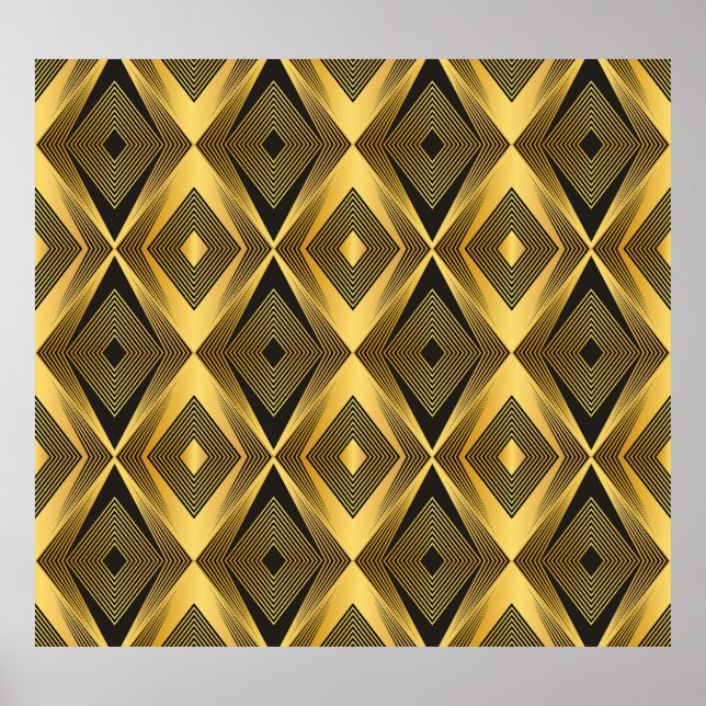 Art Deco: Abstract Geometric Background Poster (Front)
