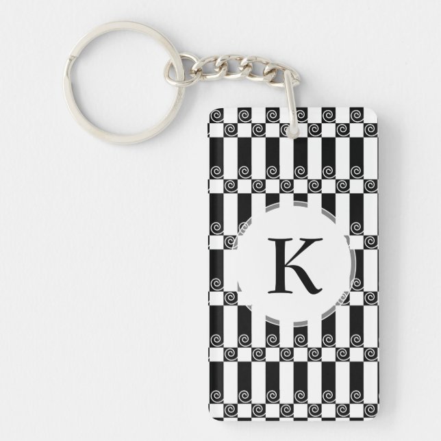 Art Deco Abstract / Vienna Secession Geometric Keychain (Front)