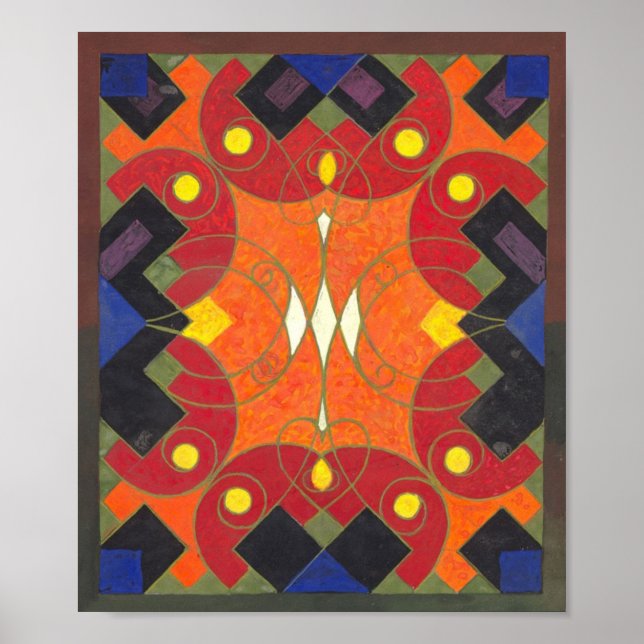 Art déco Abstrait par artiste suisse (Devant)