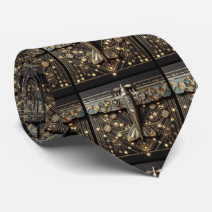 Art Deco Airplane Art Deco Circuit Board Tie
